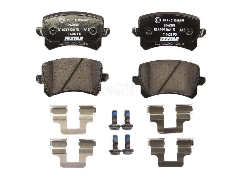 Kocione plocice TEXTAR za Volkswagen Passat od 2005. do 2011. god.