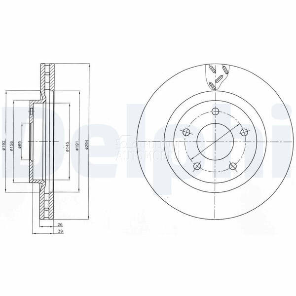 Kocioni disk DELPHI za Jeep Compass od 2006. do 2011. god.