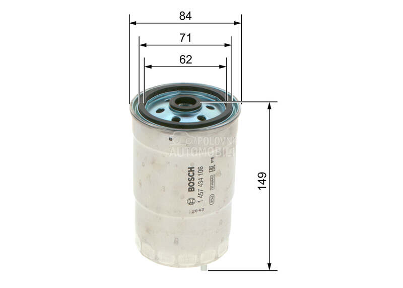 Filter goriva za Opel Vectra od 1988. do 1995. god.