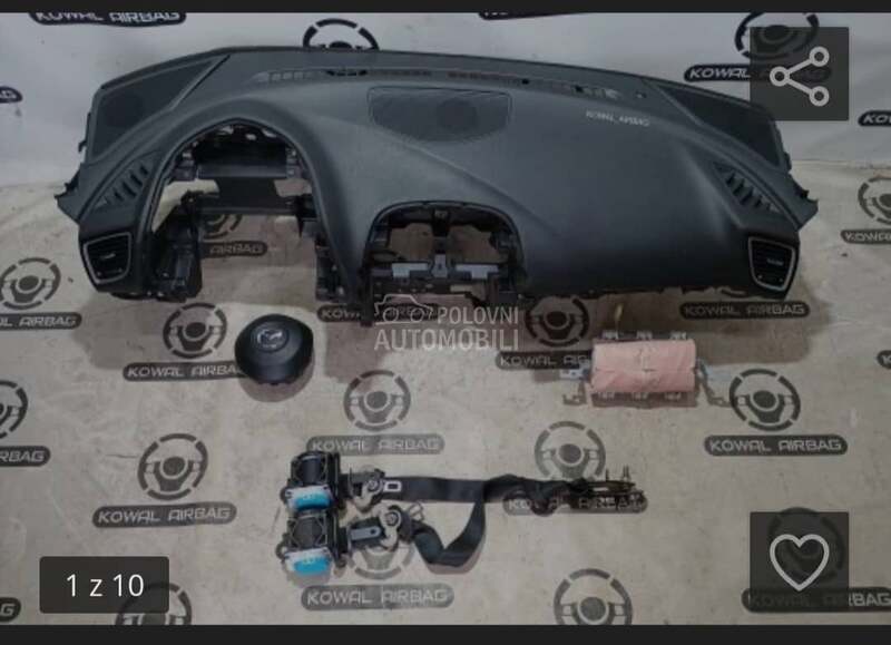 tabla airbag pojasevi za Mazda 3 od 2014. do 2025. god.