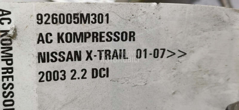KOMPRESOR KLIME za Nissan X-Trail