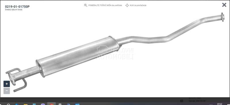 Srednji izduvni lonac za Opel Vectra B od 1995. do 2002. god.