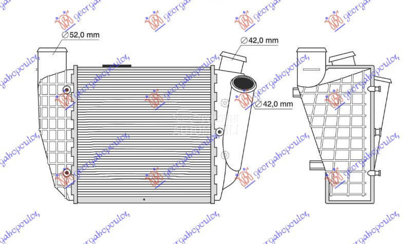 HLADNJAK INTERKULERA 2.5 DIZEL za Audi A4 od 2000. do 2004. god.