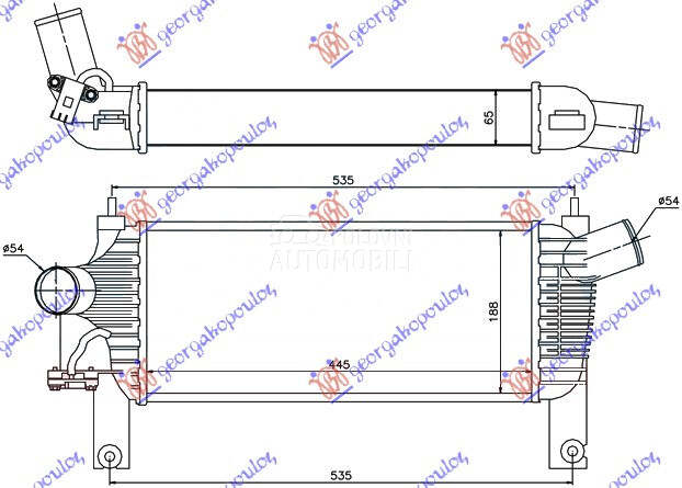 HLADNJAK INTERKULERA 2.5 DCI ( za Nissan Pathfinder od 2006. do 2013. god.