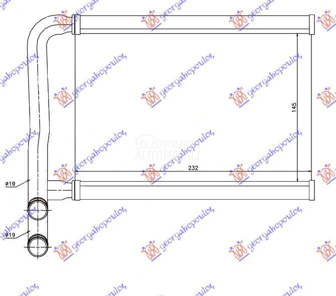 GREJAC KABINE (145x232) za Hyundai Accent od 2006. do 2011. god.
