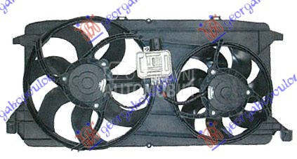 VENTILATOR (DUPLI) KOMPLET (2. za Ford Transit Connect od 2006. do 2013. god.