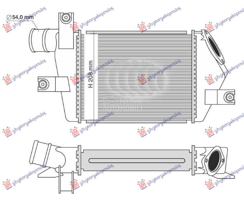 HLADNJAK INTERKULERA 2.5 TD (2 za Mitsubishi L200 od 2006. do 2010. god.