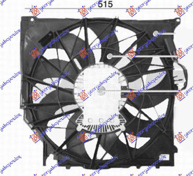 VENTILATOR KOMPLET (2.5/3.0 BE za BMW X3 od 2004. do 2007. god.