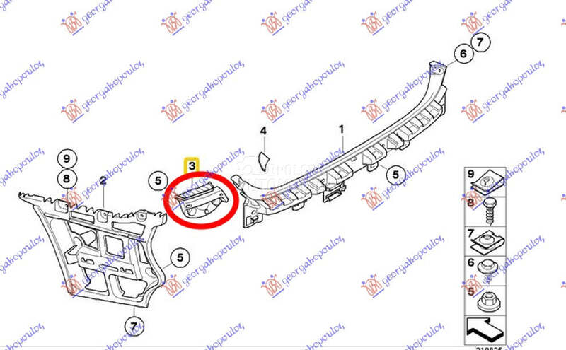 NOSAC STOP LAMPE za BMW Serija 3 od 2005. do 2008. god.
