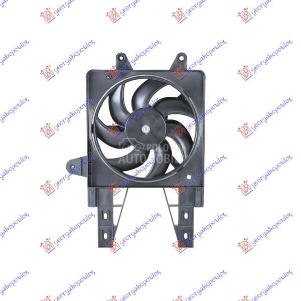 VENTILATOR KOMPLET (55) (BENZI za Fiat Punto od 1995. do 1999. god.