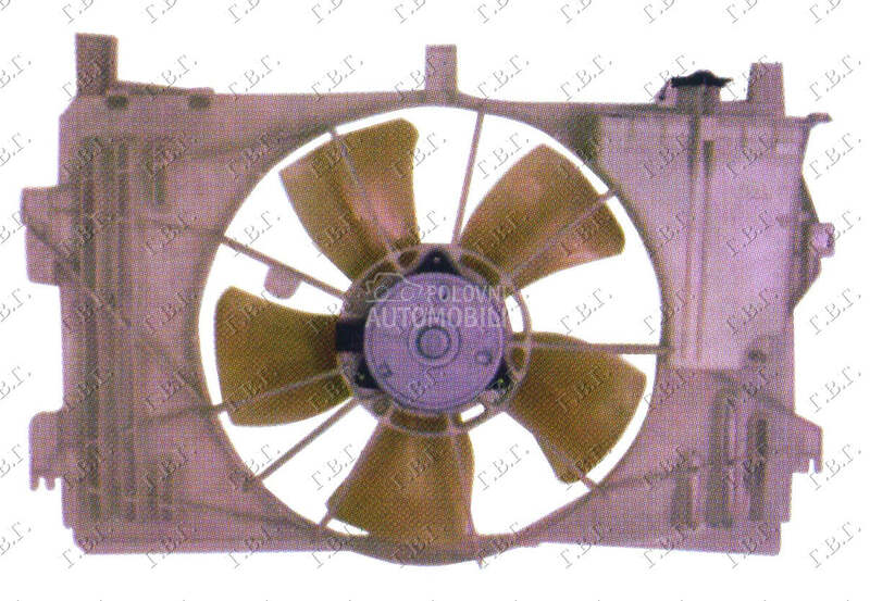 VENTILATOR KOMPLET (BENZIN) (Z za Toyota Corolla Verso od 2002. do 2007. god.