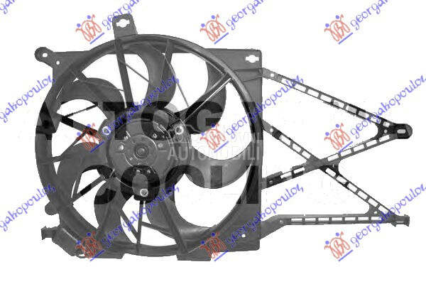 VENTILATOR HLADNJAKA KOMPLET ( za Opel Astra H od 2004. do 2010. god.