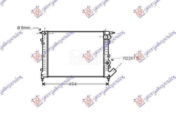 HLADNJAK MOTORA 1.2/1.4CC (43x za Renault Express od 1992. do 1994. god. - 073406300
