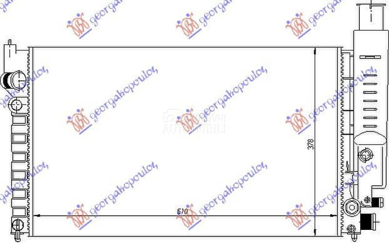 HLADNJAK MOTORA 1.6/1.9cc (MAN za Peugeot 405 od 1987. do 1993. god. - 084006300