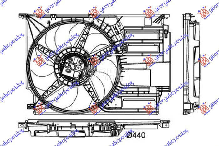 VENTILATOR KOMPLET (1.5/2.0 BE za BMW Serija 2 od 2014. do 2017. god.