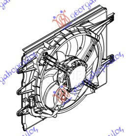 VENTILATOR KOMPLET (1.4 16V) ( za Fiat 500L od 2012. do 2017. god.