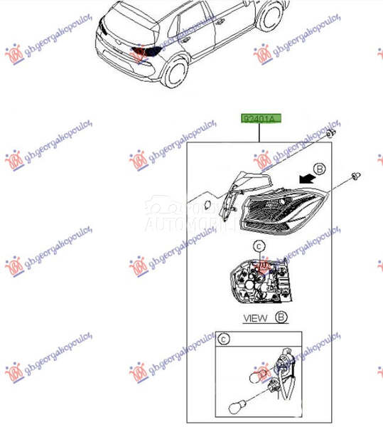STOP LAMPA SPOLJASNJA (H/B) (O za Hyundai i30 od 2017. do 2020. god.