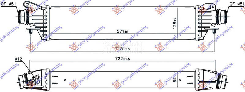 HLADNJAK INTERKULERA 1.6 TURBO za Opel Corsa E od 2015. do 2019. god.