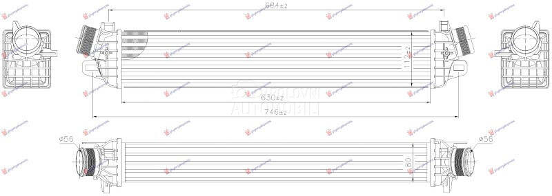 HLADNJAK INTERKULERA 1.8 TBI B za Alfa Romeo Giulietta od 2010. do 2025. god.