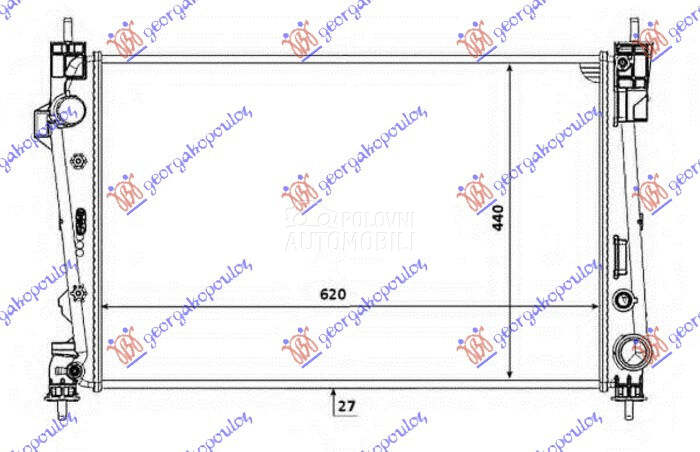 HLADNJAK MOTORA 1.6/2.0 JTDM D za Alfa Romeo Giulietta od 2010. do 2025. god.