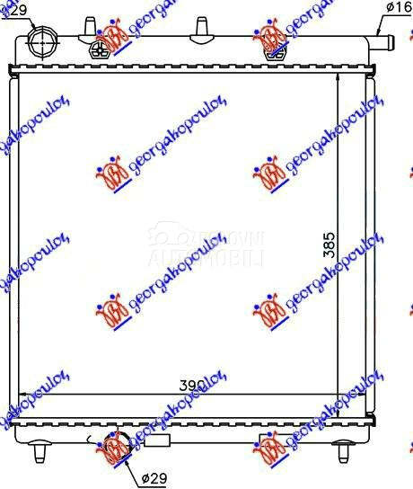 HLADNJAK MOTORA 1.4 DIZEL (38x za Citroen C3 od 2013. do 2016. god.