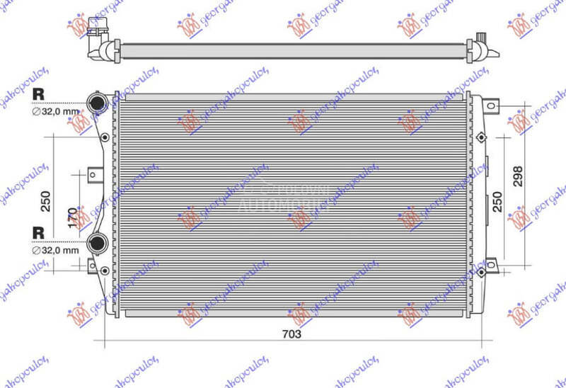 HLADNJAK MOTORA 1.4 Tsi BENZIN za Volkswagen Caddy od 2004. do 2010. god.