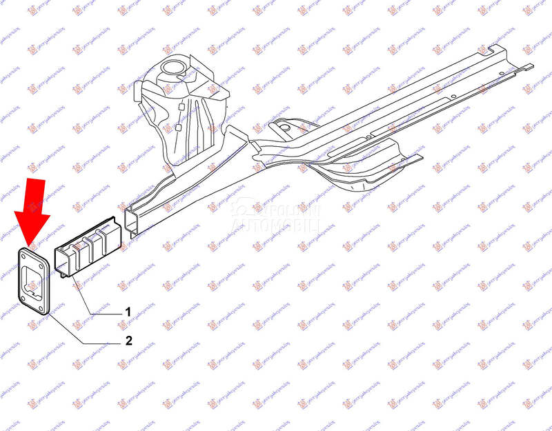 POKLOPAC KRAKA SASIJE za Fiat Punto od 2012. do 2025. god.