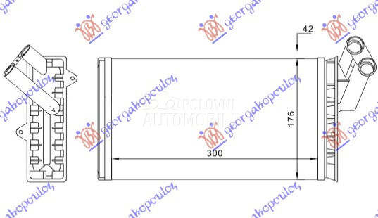 GREJAC KABINE (300x176) za Fiat Scudo od 1995. do 2004. god. - 026206500