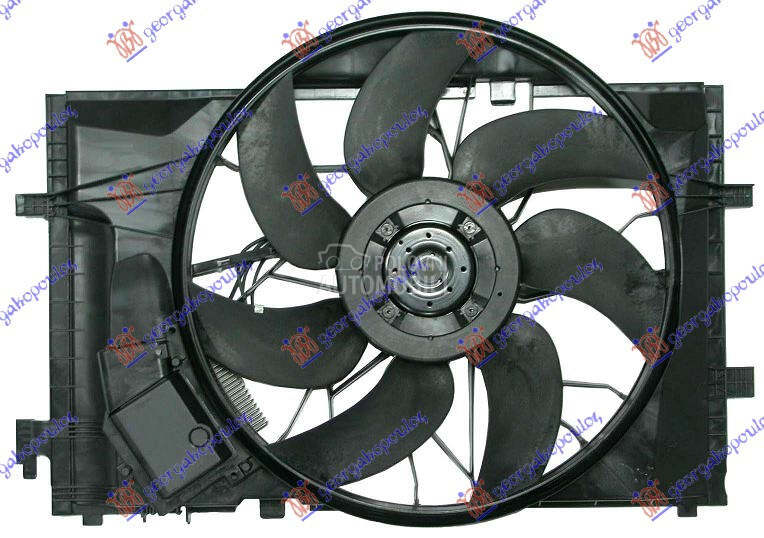 VENTILATOR HLADNJAKA KOMPLET ( za Mercedes Benz C Klasa od 2003. do 2007. god.