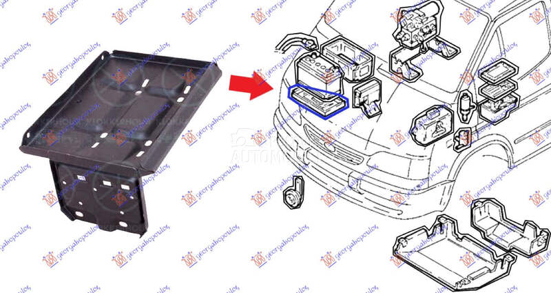 NOSAC AKUMULATORA (DIZEL) za Ford Transit Connect od 1995. do 2000. god.