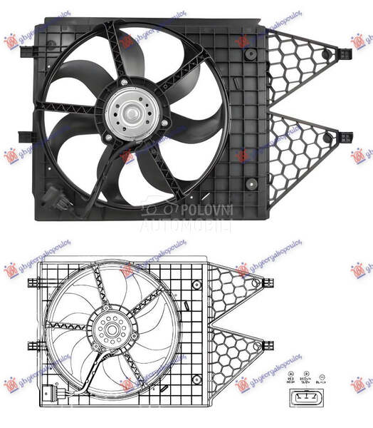VENTILATOR KOMPLET 1.2/1.4/1.6 za Audi A1 od 2014. do 2018. god.