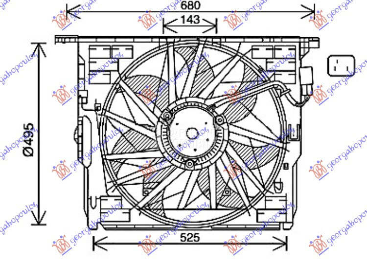 VENTILATOR KOMPLET (BENZIN/DIZ za BMW Serija 7 od 2008. do 2012. god.