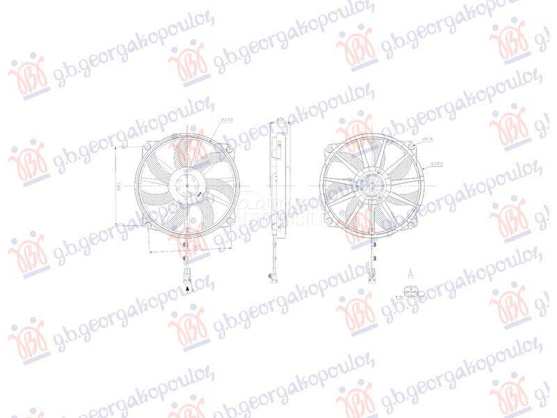 VENTILATOR BENZIN/DIZEL (2 PIN za Citroen DS4 od 2011. do 2015. god.