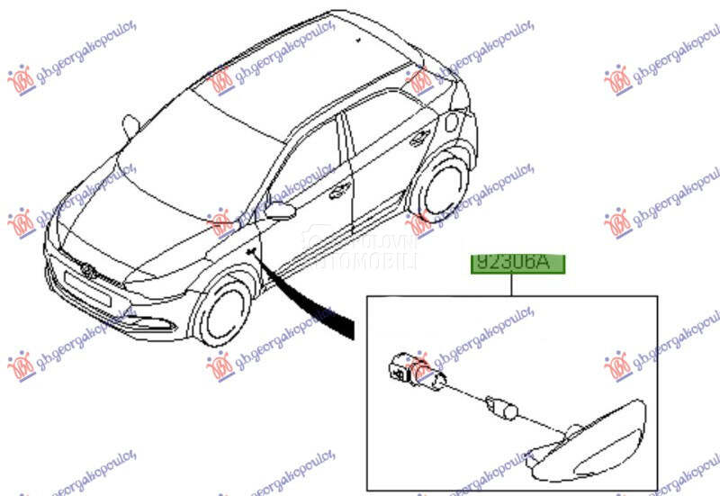 MIGAVAC (O) za Hyundai i20 od 2014. do 2018. god.