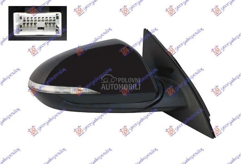 RETROVIZOR ELEKTRICNI SA GREJA za Hyundai i30 od 2020. do 2025. god.