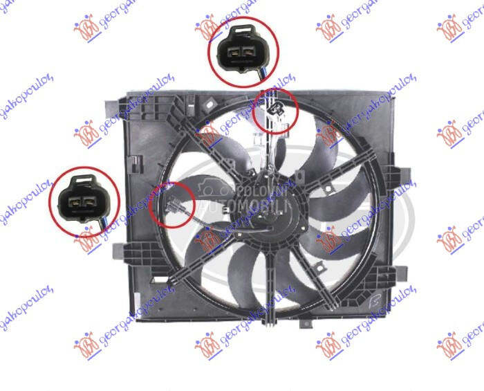 VENTILATOR KOMPLET (1.6 DIG-T za Nissan Juke od 2015. do 2019. god.