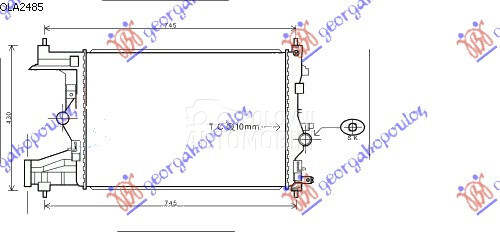 HLADNJAK MOTORA 1.4/1.6 TURBO za Opel Astra J od 2011. do 2025. god.