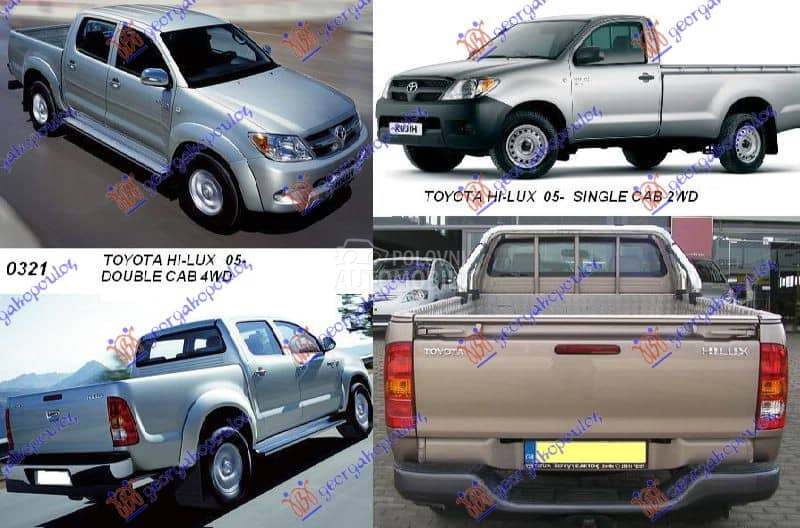 Karoserijski Delovi za Toyota Hilux od 1979. do 2025. god.