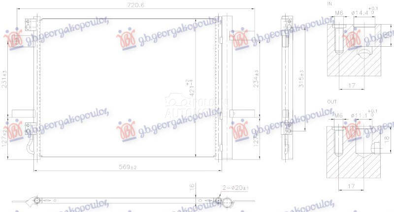 HLADNJAK KLIME 1.2/1.6 BENZIN za Opel Astra L od 2021. do 2025. god. - 600606420