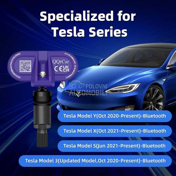 TPMS SENZOR - UNIVERZALNI - BT za Tesla Model 3, Model S, Model X ...