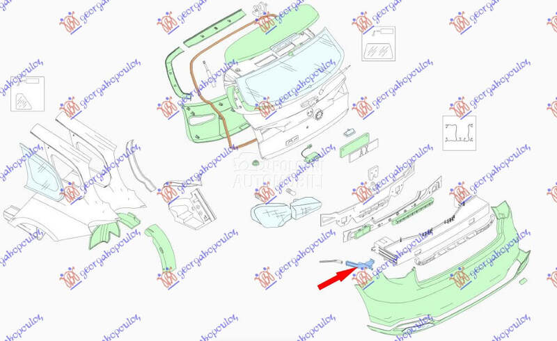NOSAC ZADNJEG BRANIKA za Fiat Tipo