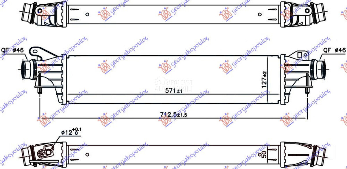 Interkuler za Opel Corsa E od 2015. do 2019. god. - 1302294