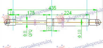 Amortizer haube i gepeka za Smart ForTwo od 2003. do 2007. god.