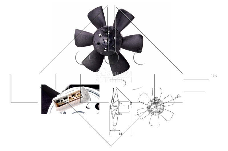 Ventilator motora visko za Seat Ibiza od 1993. do 2002. god.