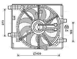 Ventilator za Nissan Cube od 2009. do 2018. god.
