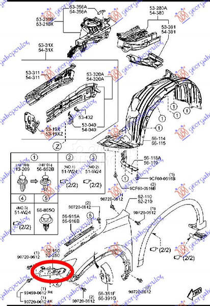 Nosac za Mazda CX-5 od 2017. do 2022. god.