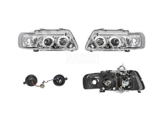 Farovi crni Angel Eyes 8L za Audi A3