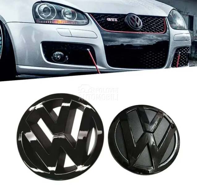Crni znakovi prednji + zadnji za Volkswagen Golf 5
