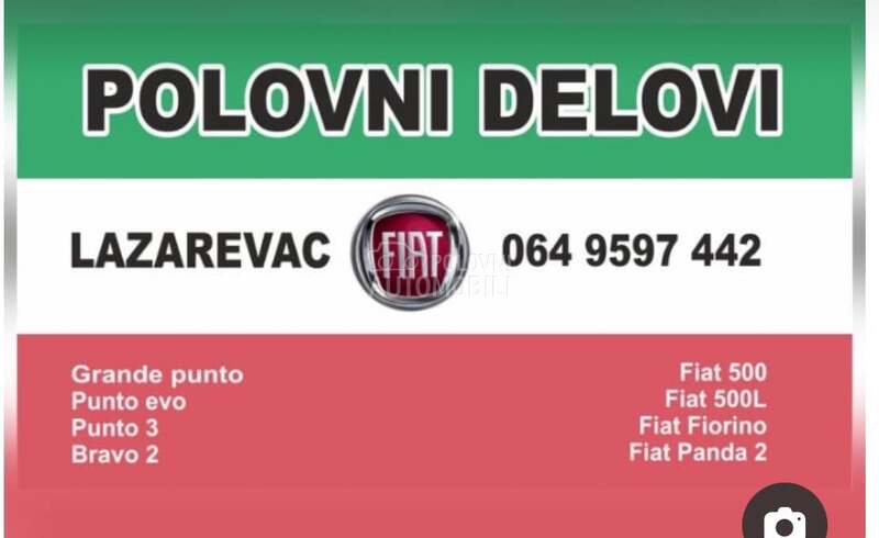 delovi za Fiat 500, 500L, Bravo ...