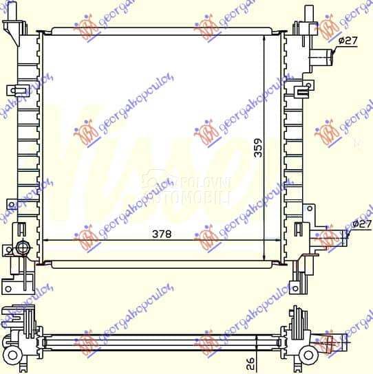 HLADNJAK MOTORA BENZIN... za Ford Ka od 1997. do 2008. god. - 97KB8005CA